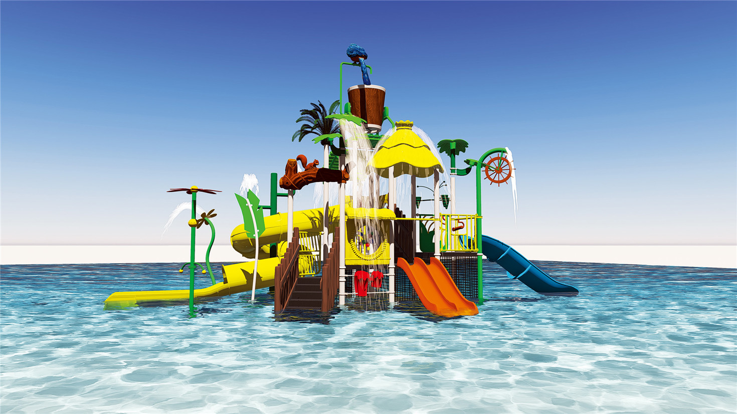HJ-13502-兒童戲水滑梯